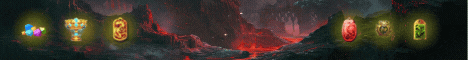 Fantasy game icons on mystical background